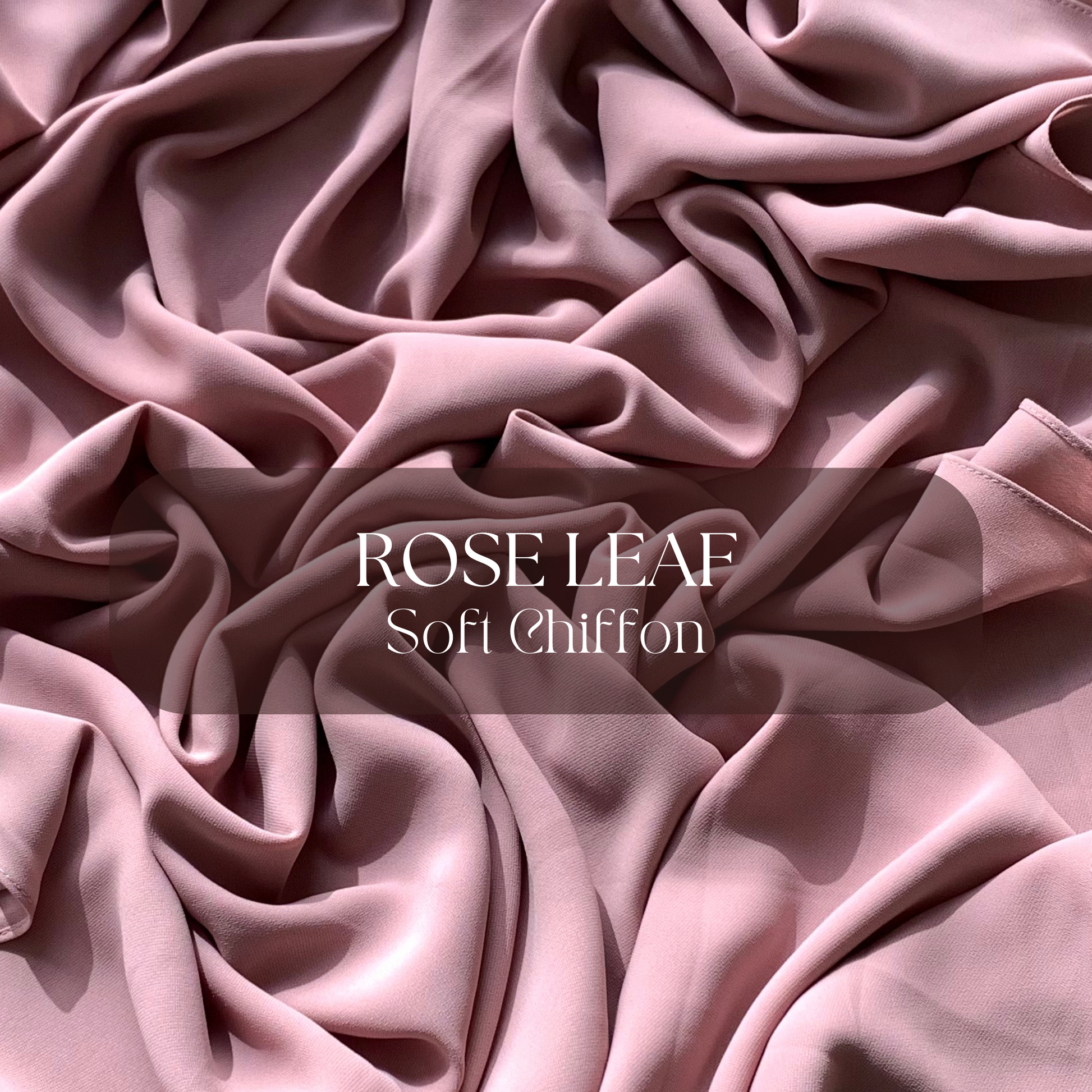 Soft Chiffon Rose Leaf Hijab